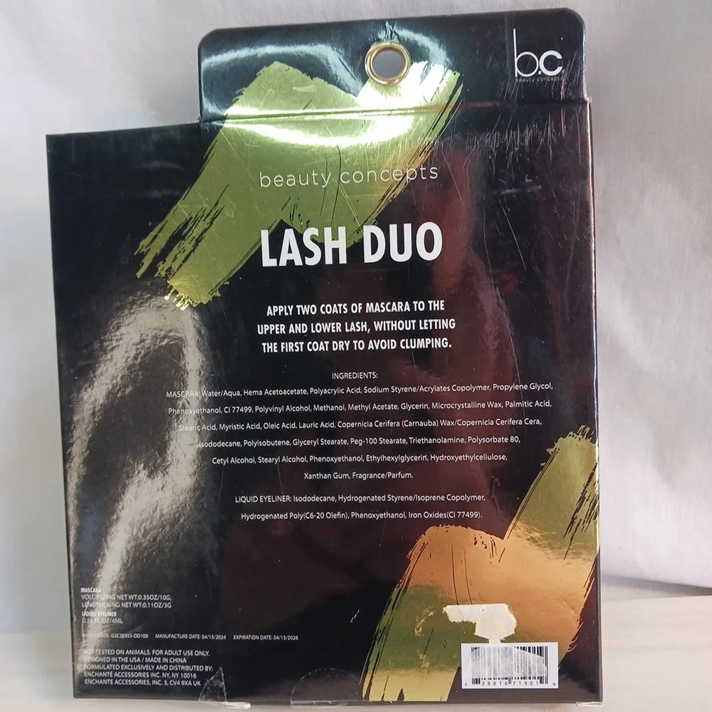Beauty Concepts Jet Black Mascara Length Fullness Volume NEW